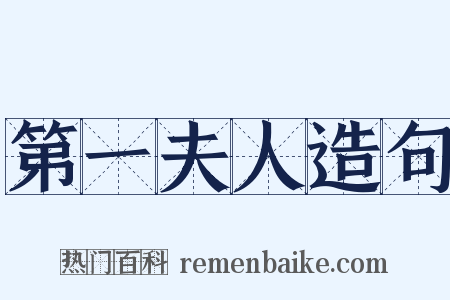 第一夫人造句是什么意思的图片